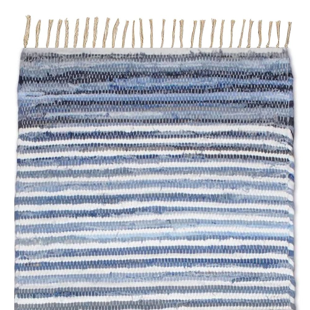 Cotton Rag Rug 24''x36''- Multicolor Chindi Rug Hand Woven Washable & Reversible